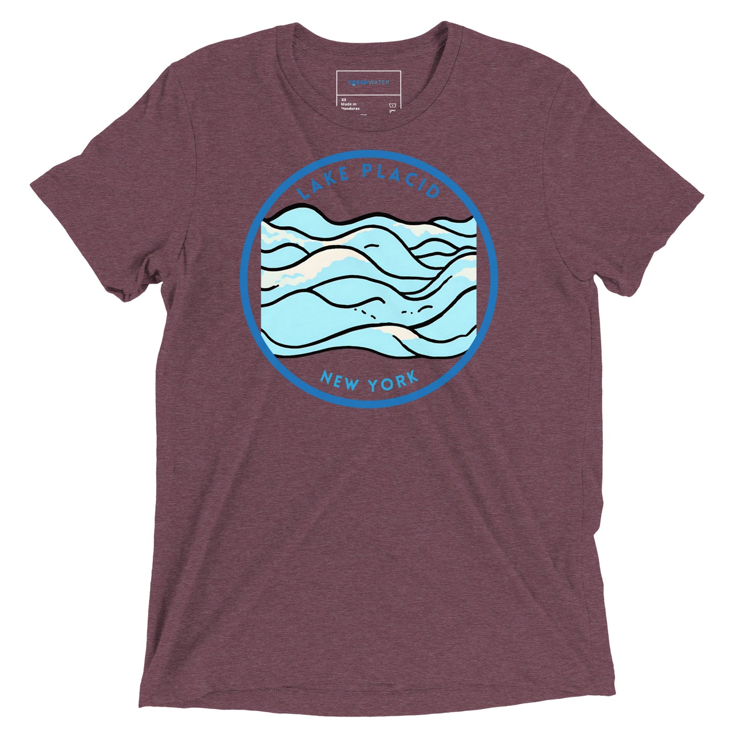 Lake Placid New York Freshwater Waves Short sleeve t-shirt