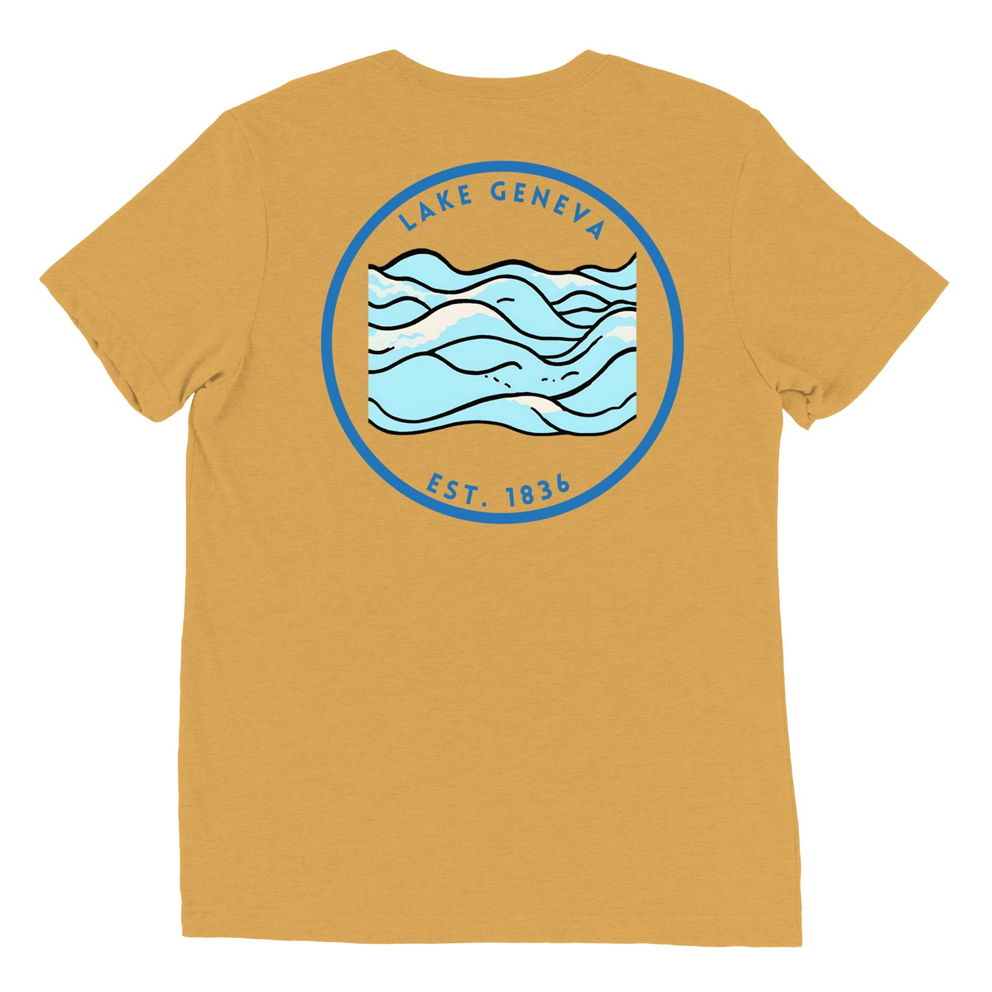 Lake Geneva Wisconsin Freshwater Waves Short sleeve t-shirt