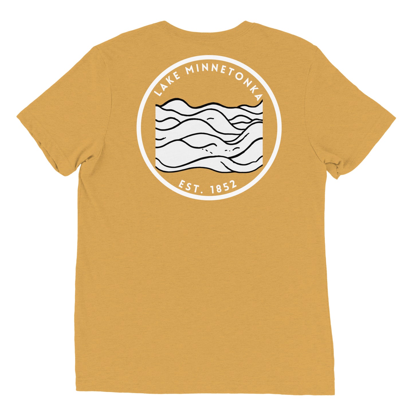 Lake Minnetonka Minnesota Freshwater Waves BW Short sleeve t-shirt