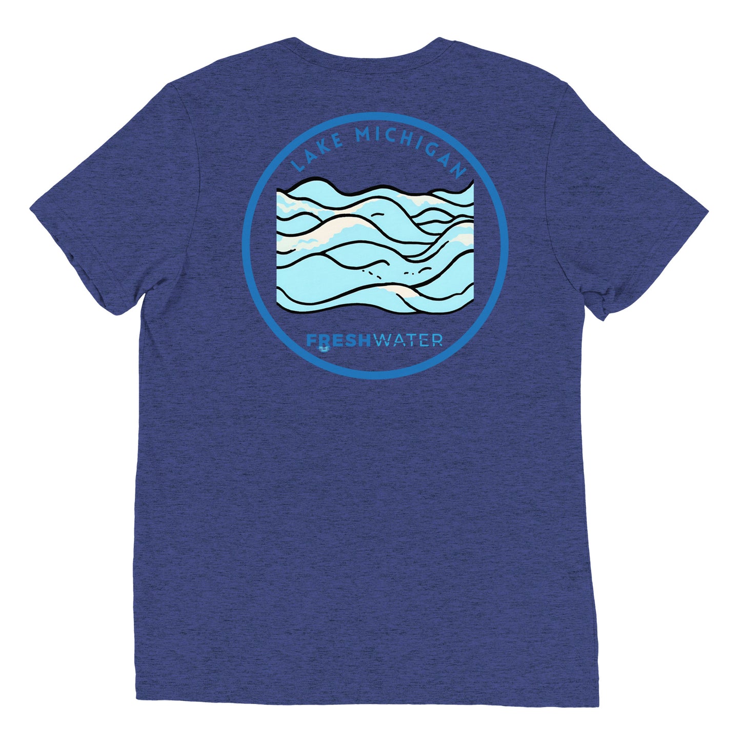 Lake Michigan Freshwater Waves Short sleeve t-shirt