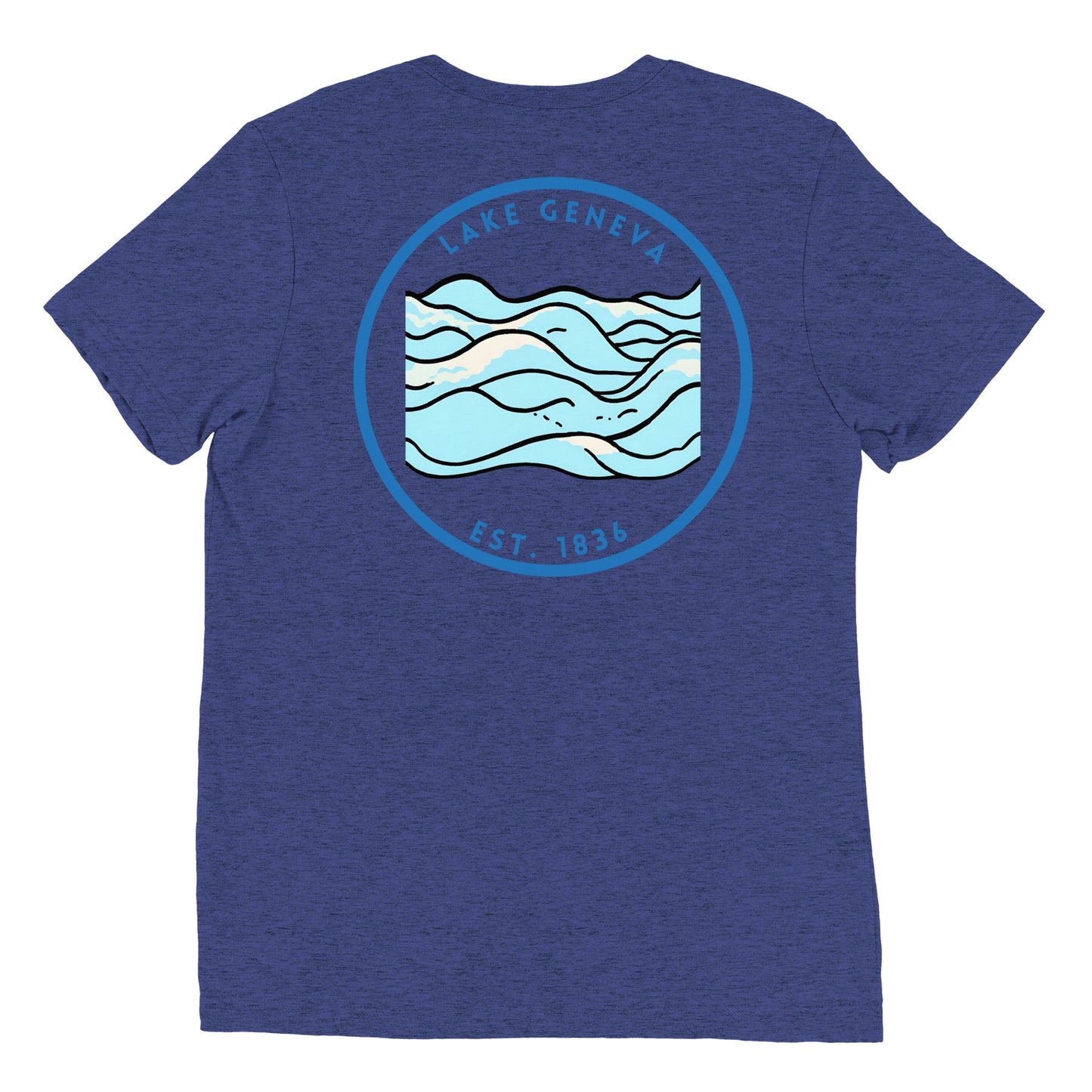 Lake Geneva Wisconsin Freshwater Waves Short sleeve t-shirt