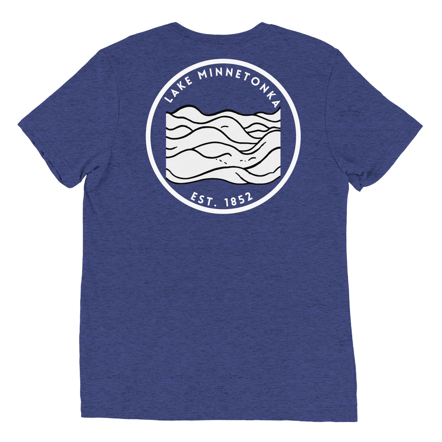 Lake Minnetonka Minnesota Freshwater Waves BW Short sleeve t-shirt