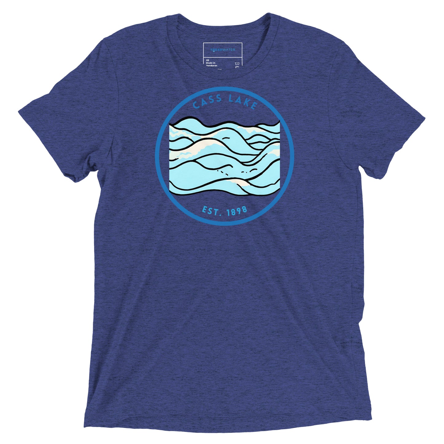 Cass Lake Minnesota Freshwater Waves Short sleeve t-shirt