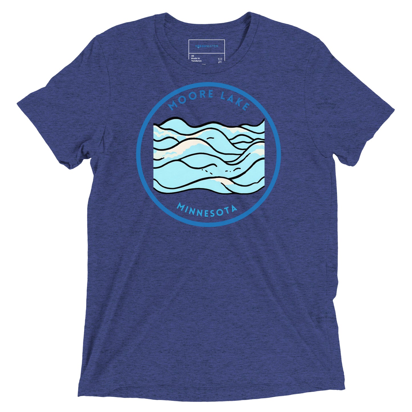 Moore Lake Minnesota Freshwater Waves Short sleeve t-shirt