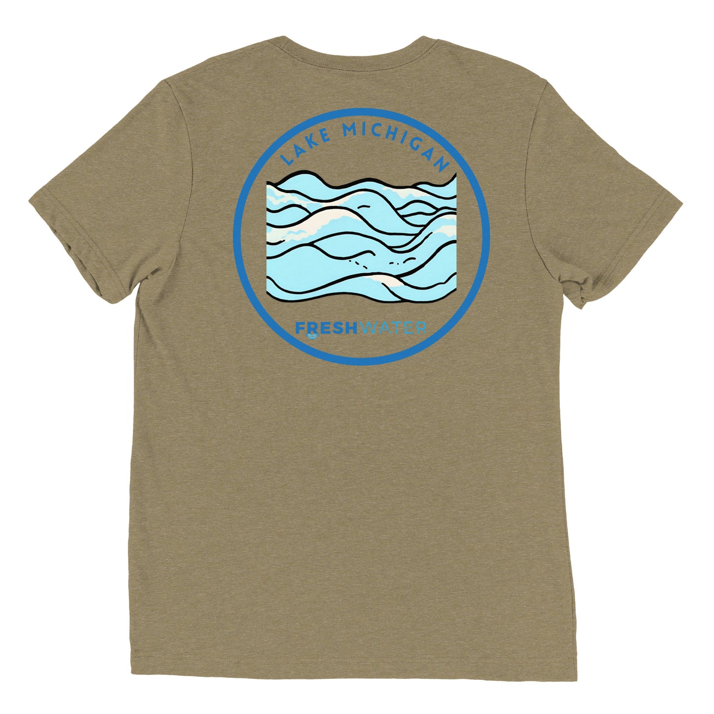 Lake Michigan Freshwater Waves Short sleeve t-shirt