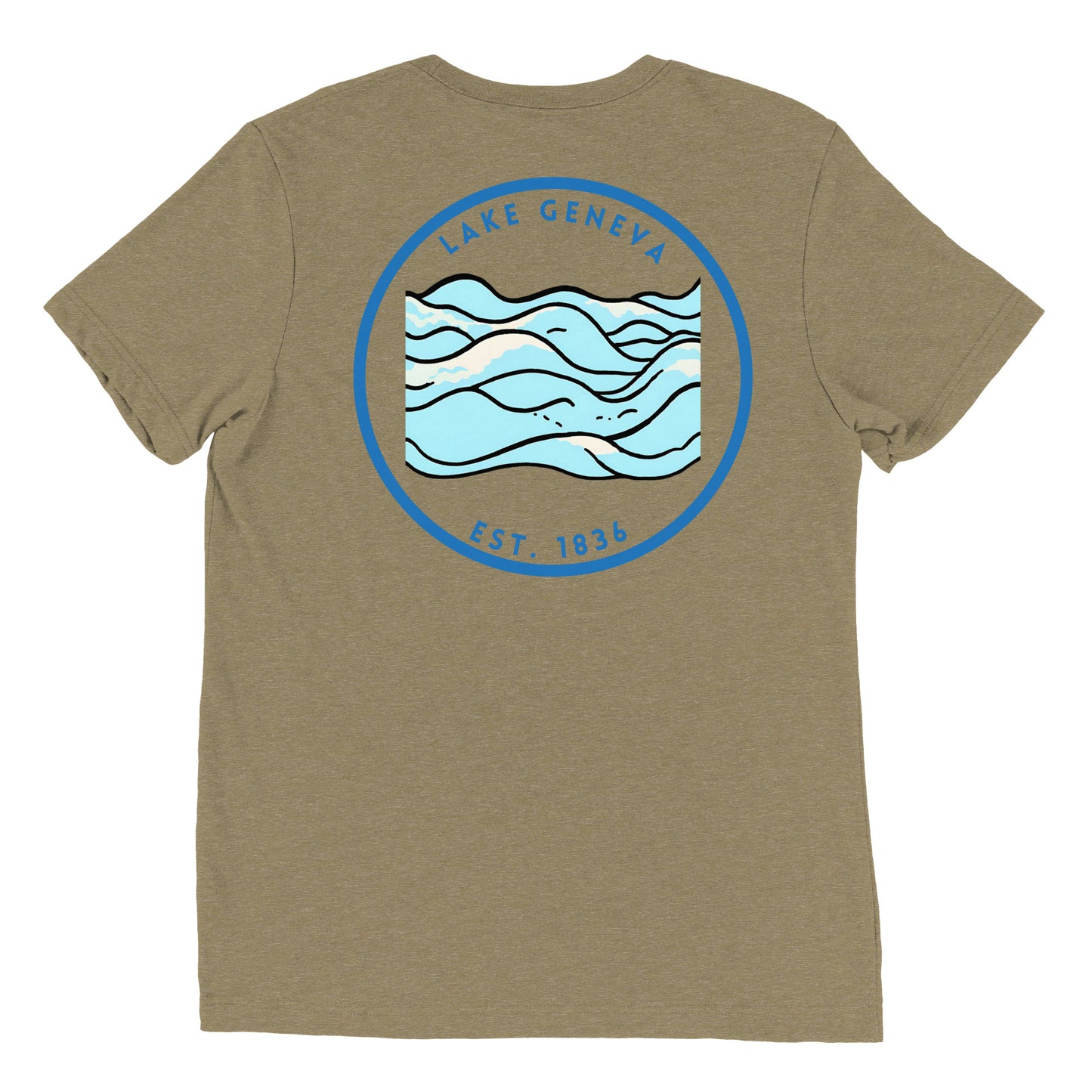 Lake Geneva Wisconsin Freshwater Waves Short sleeve t-shirt