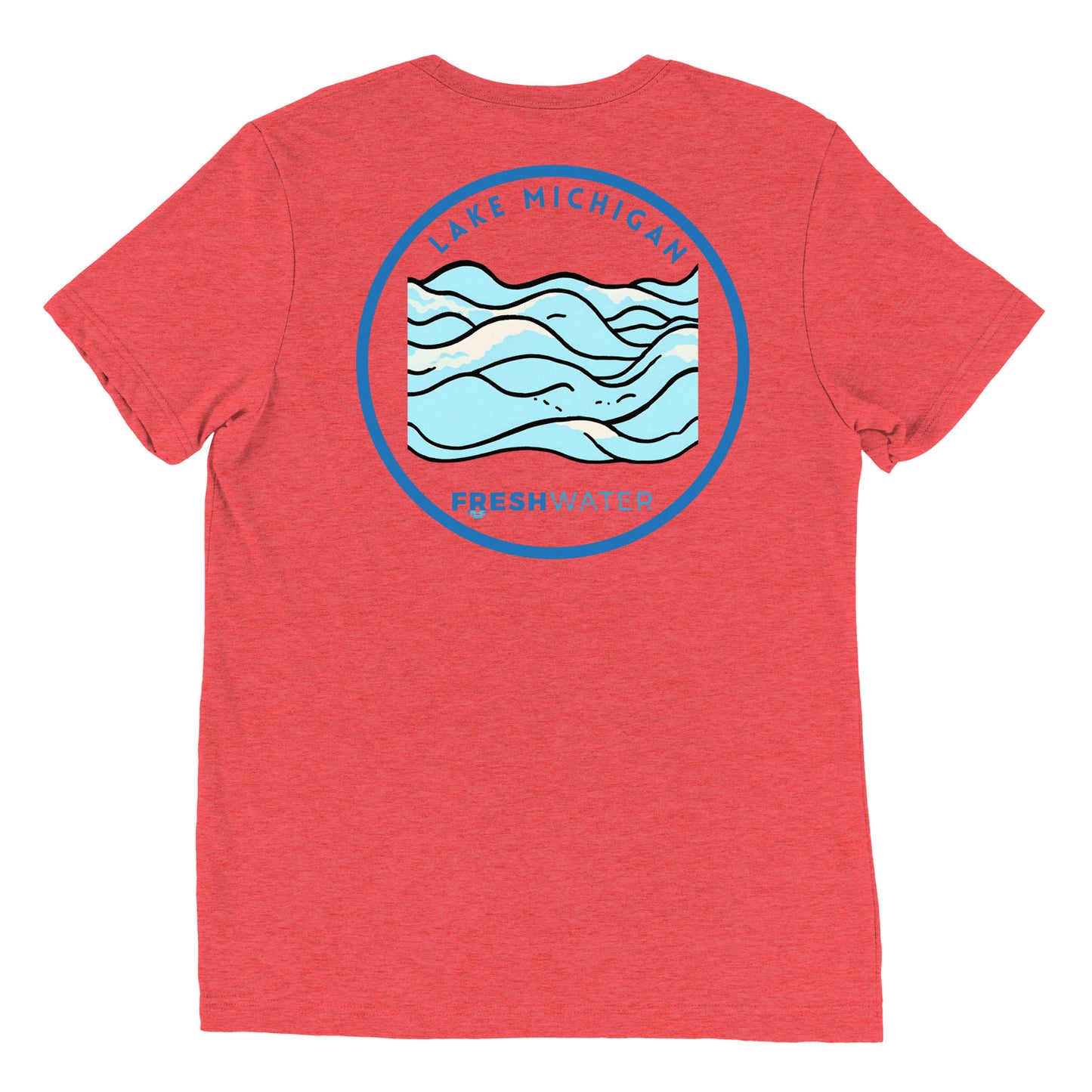 Lake Michigan Freshwater Waves Short sleeve t-shirt