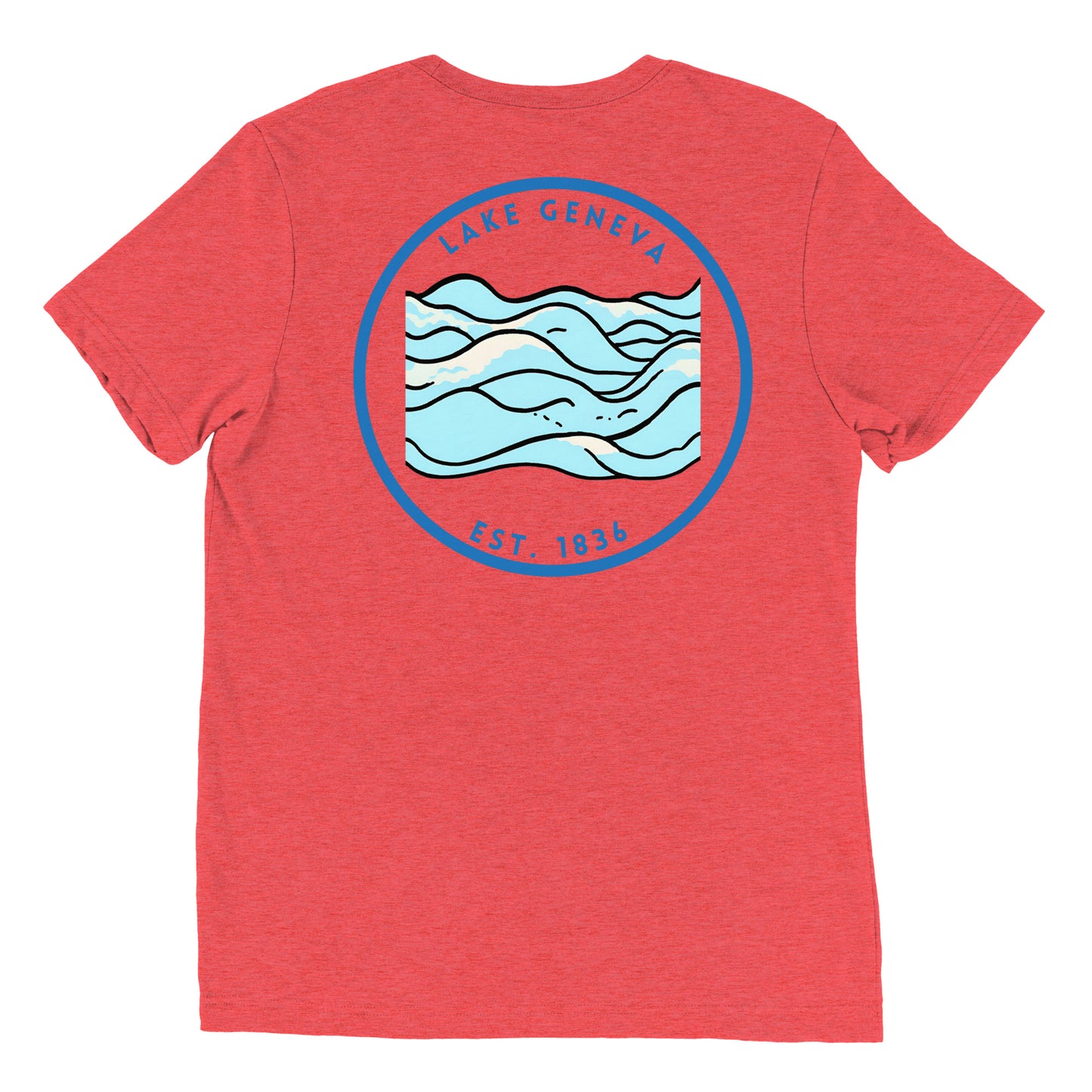 Lake Geneva Wisconsin Freshwater Waves Short sleeve t-shirt