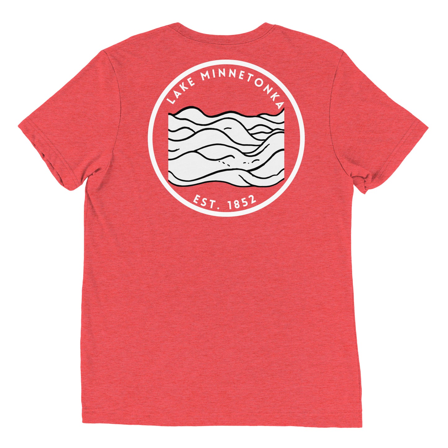 Lake Minnetonka Minnesota Freshwater Waves BW Short sleeve t-shirt