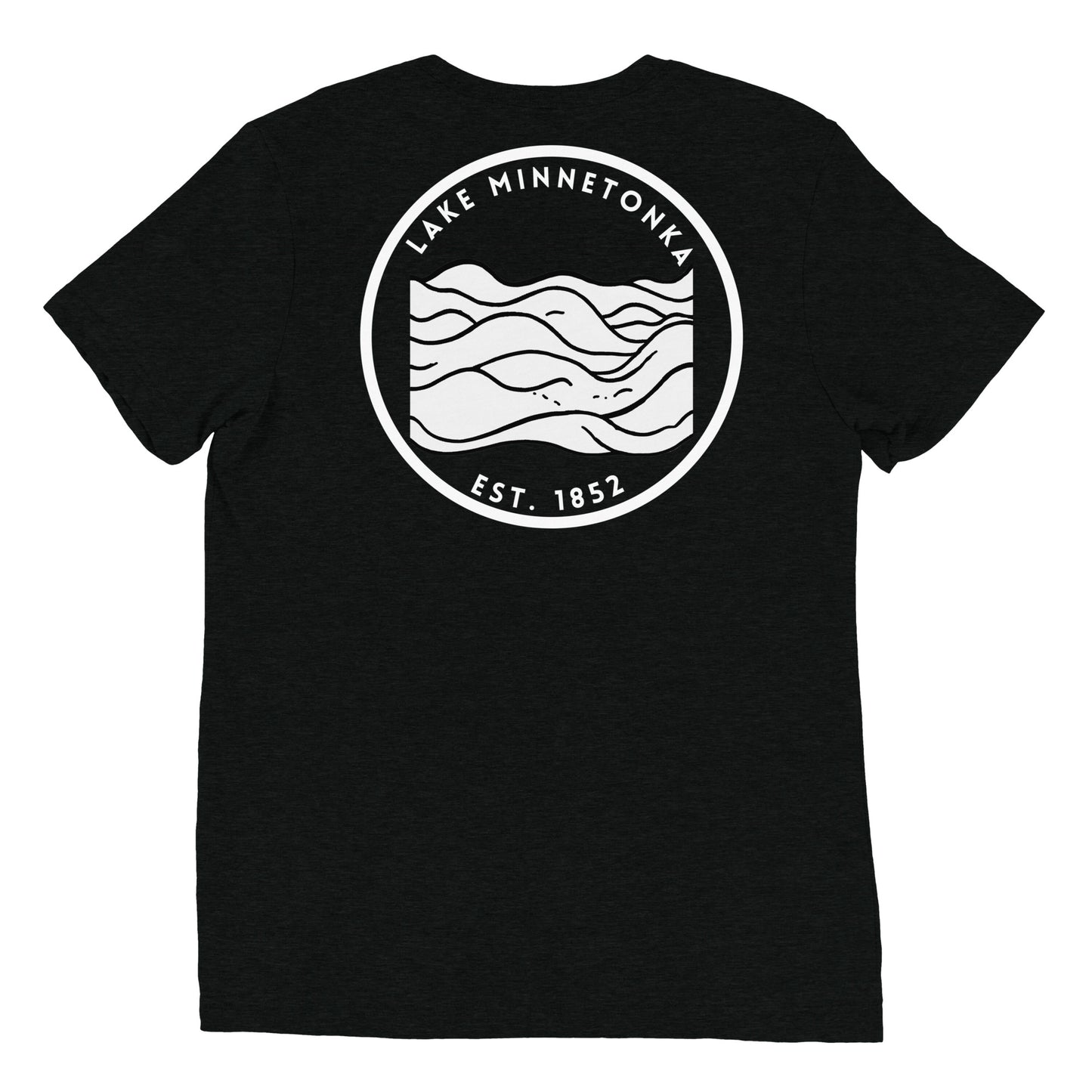 Lake Minnetonka Minnesota Freshwater Waves BW Short sleeve t-shirt