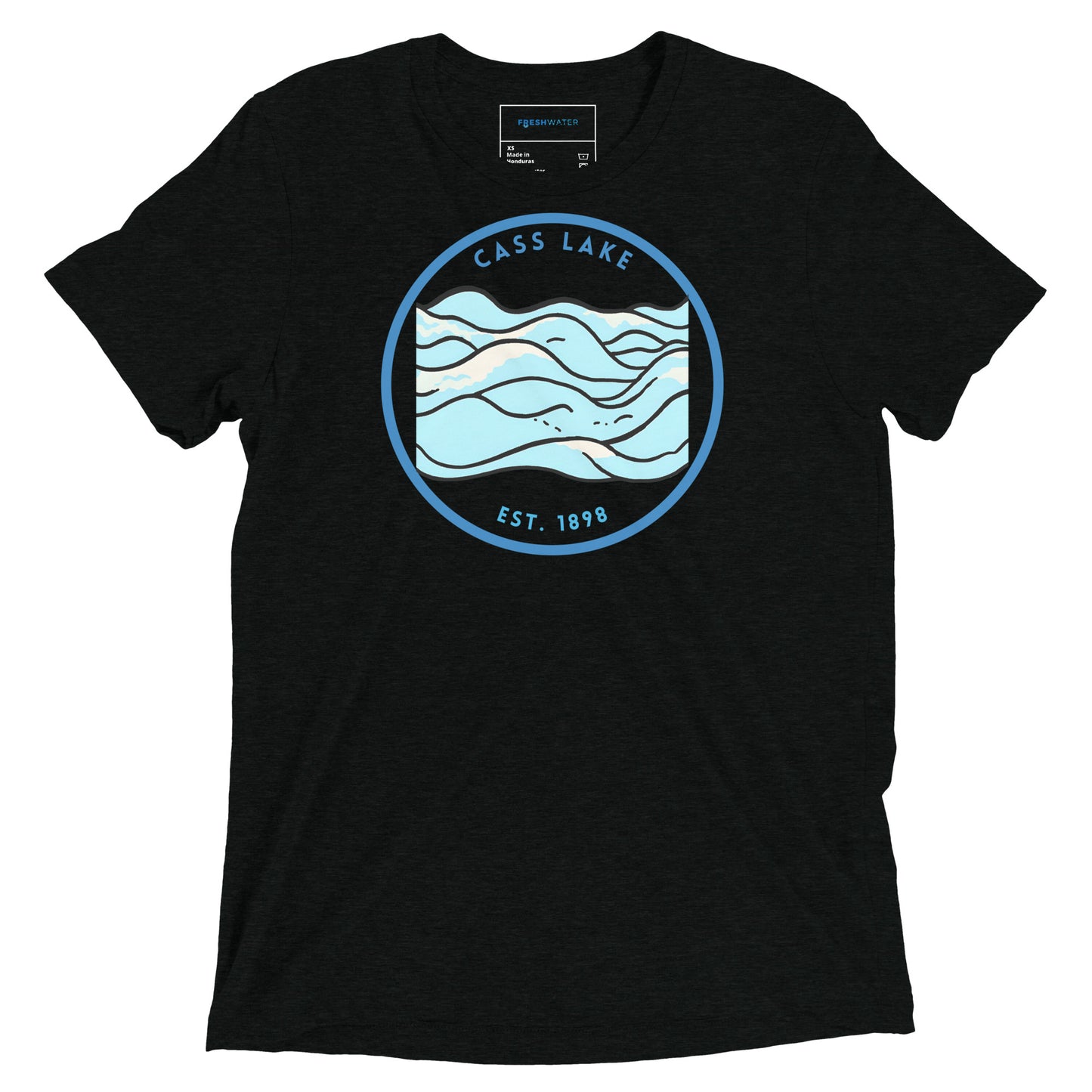 Cass Lake Minnesota Freshwater Waves Short sleeve t-shirt