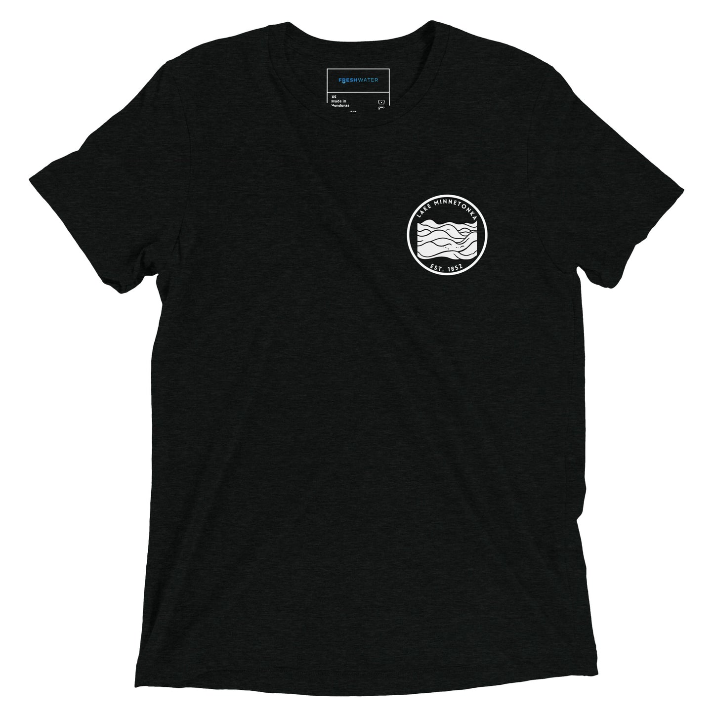 Lake Minnetonka Minnesota Freshwater Waves BW Short sleeve t-shirt