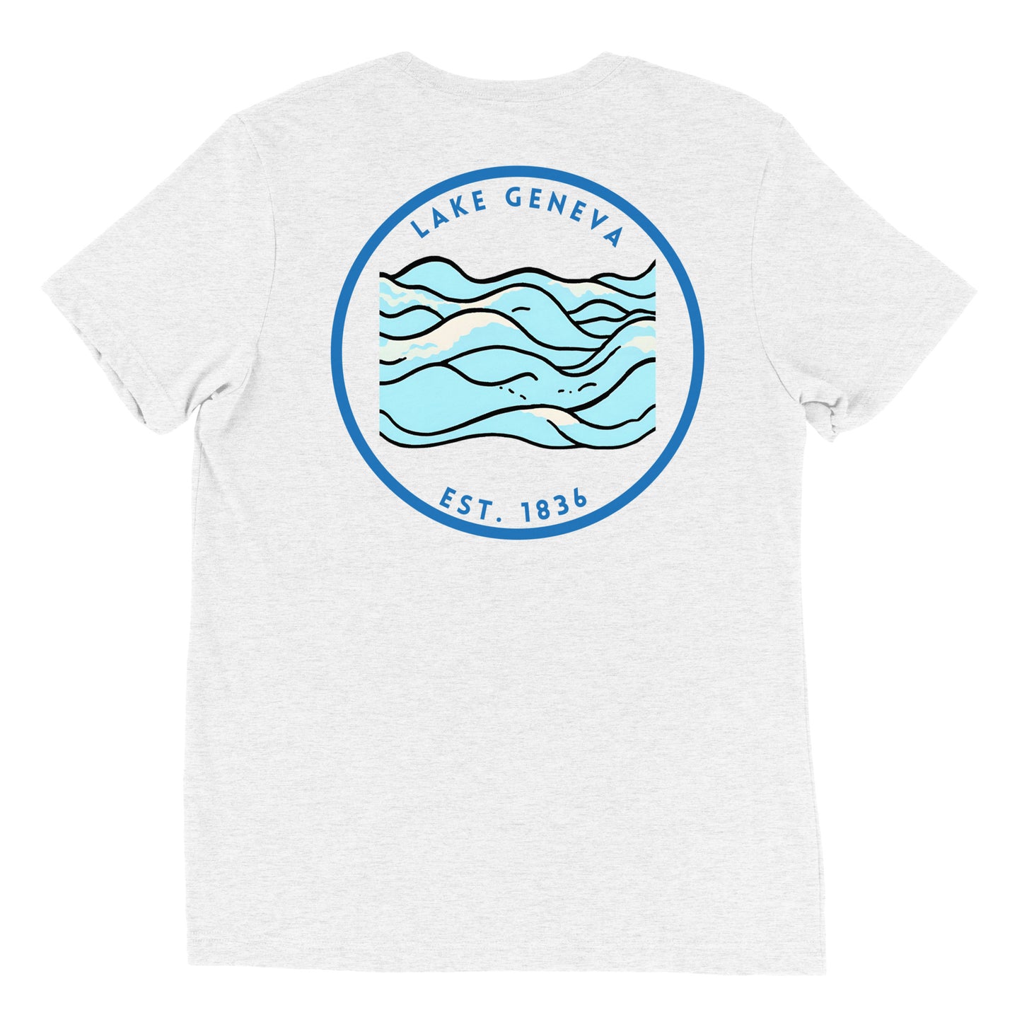 Lake Geneva Wisconsin Freshwater Waves Short sleeve t-shirt