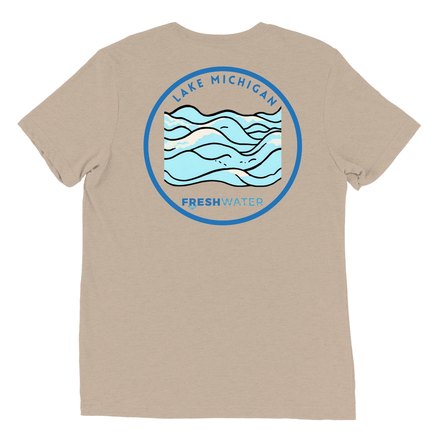 Lake Michigan Freshwater Waves Short sleeve t-shirt