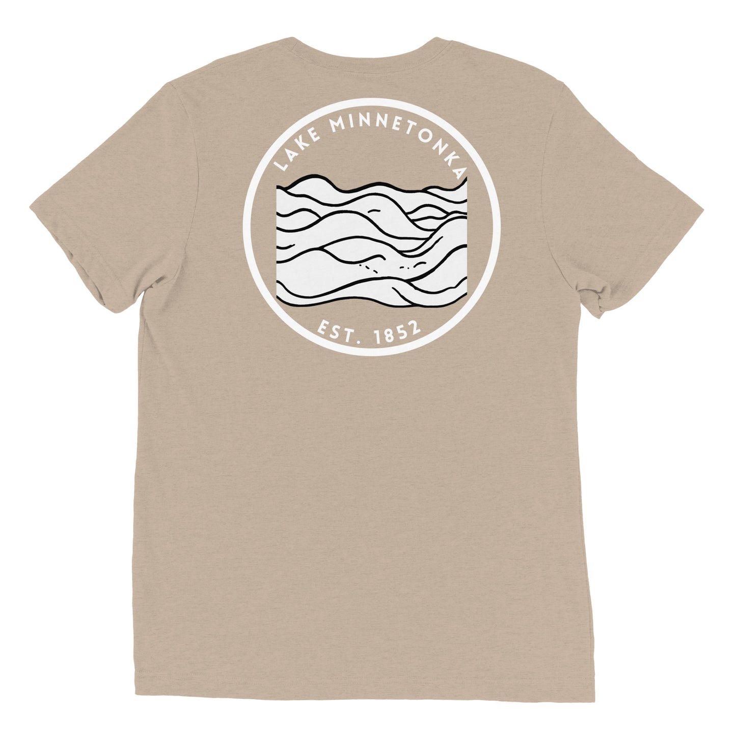 Lake Minnetonka Minnesota Freshwater Waves BW Short sleeve t-shirt