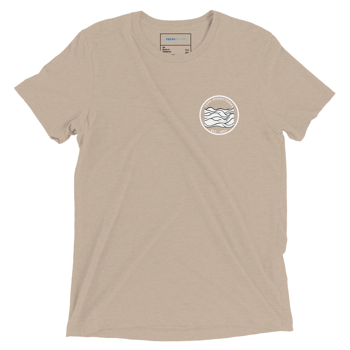 Lake Minnetonka Minnesota Freshwater Waves BW Short sleeve t-shirt