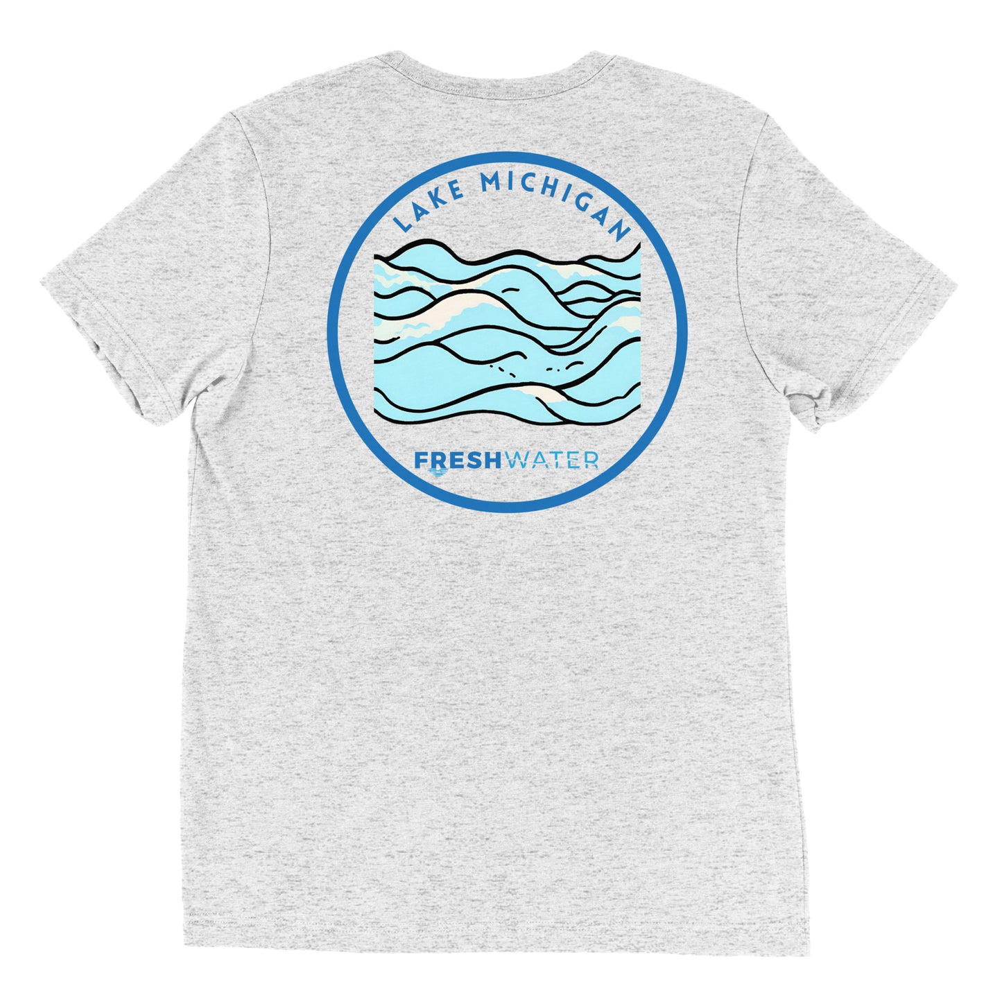 Lake Michigan Freshwater Waves Short sleeve t-shirt