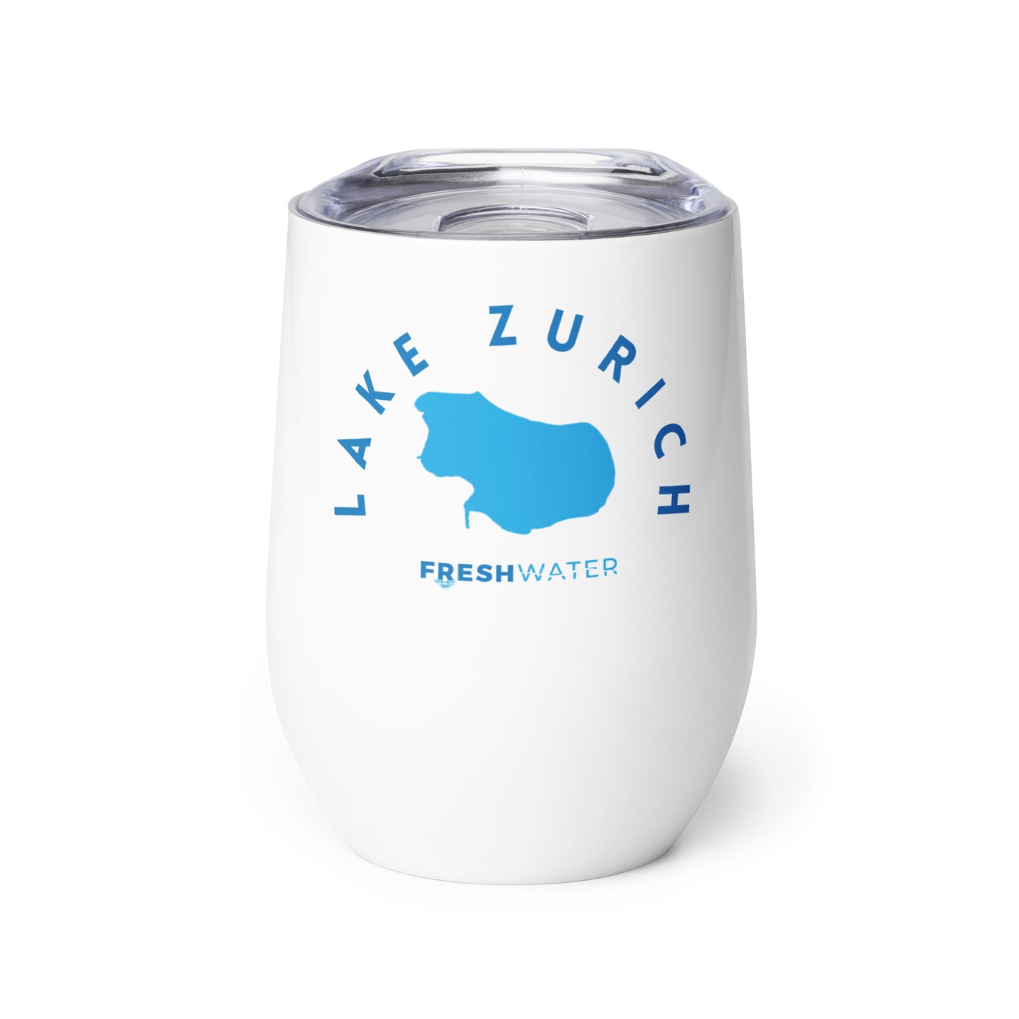 Lake Zurich Freshwater Blue Wine tumbler