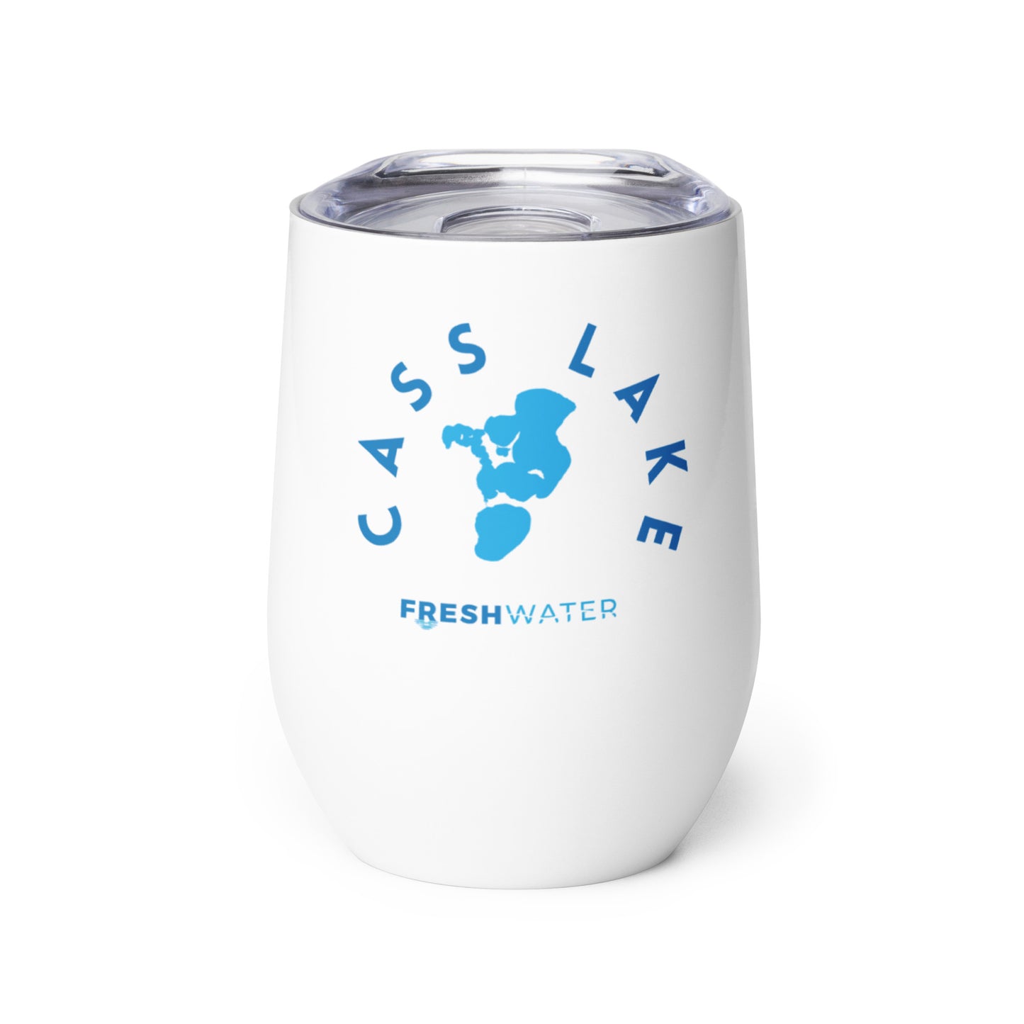 Cass Lake Minnesota Freshwater Wine tumbler