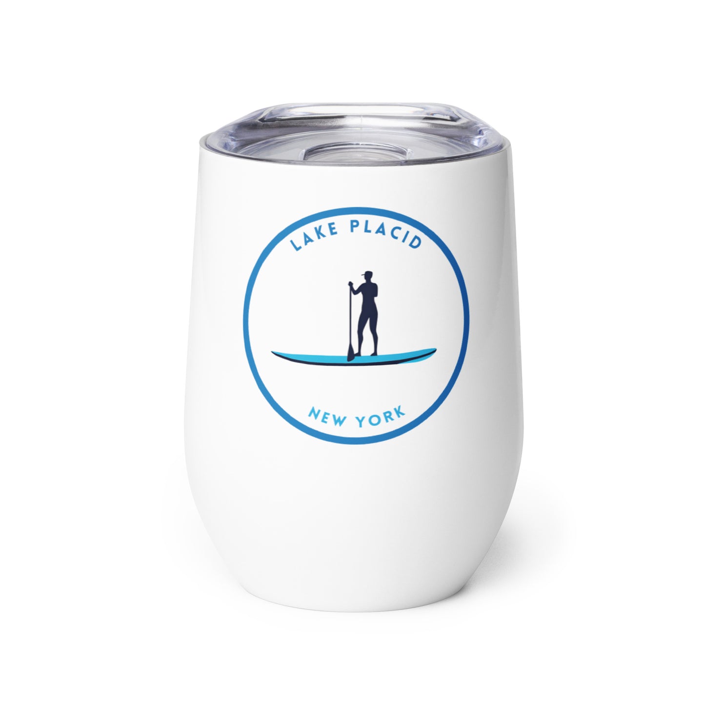 Lake Placid New York Freshwater Paddle Wine tumbler