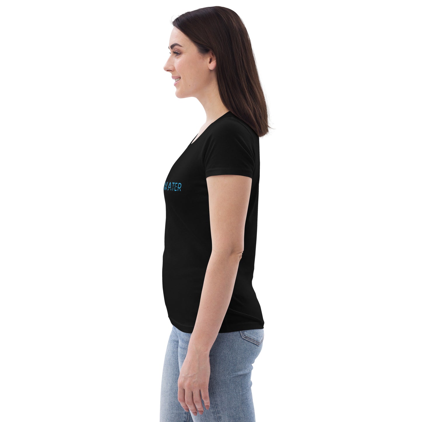 Freshwater Blue Women's fitted eco tee