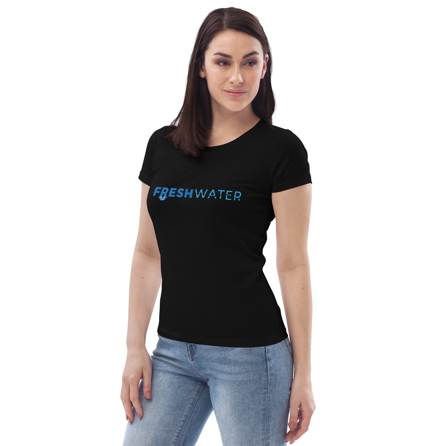 Freshwater Blue Women's fitted eco tee
