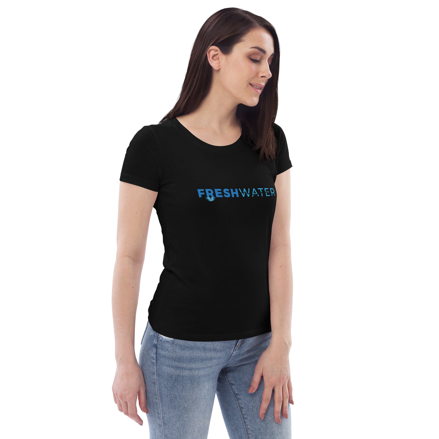 Freshwater Blue Women's fitted eco tee