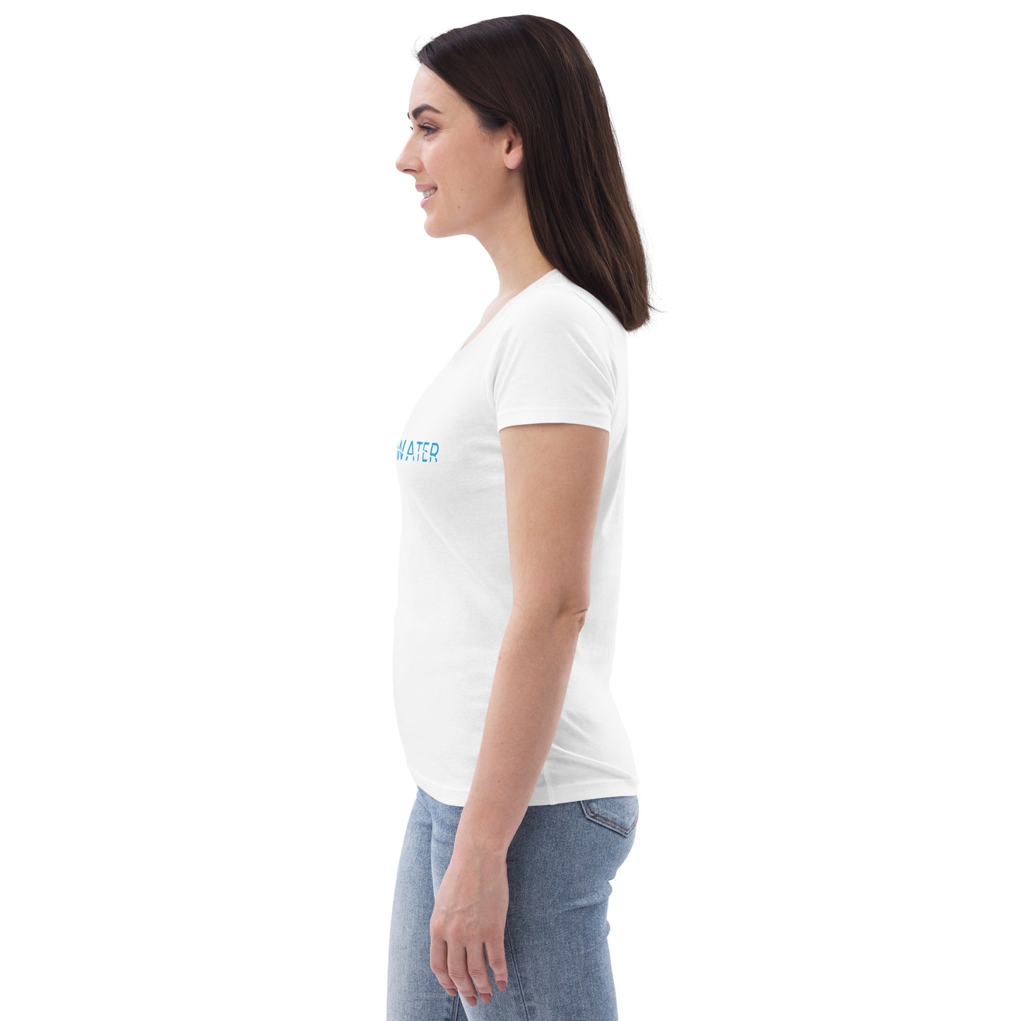 Freshwater Blue Women's fitted eco tee
