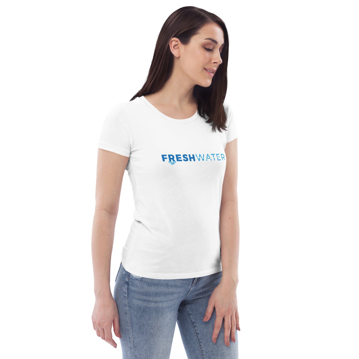 Freshwater Blue Women's fitted eco tee