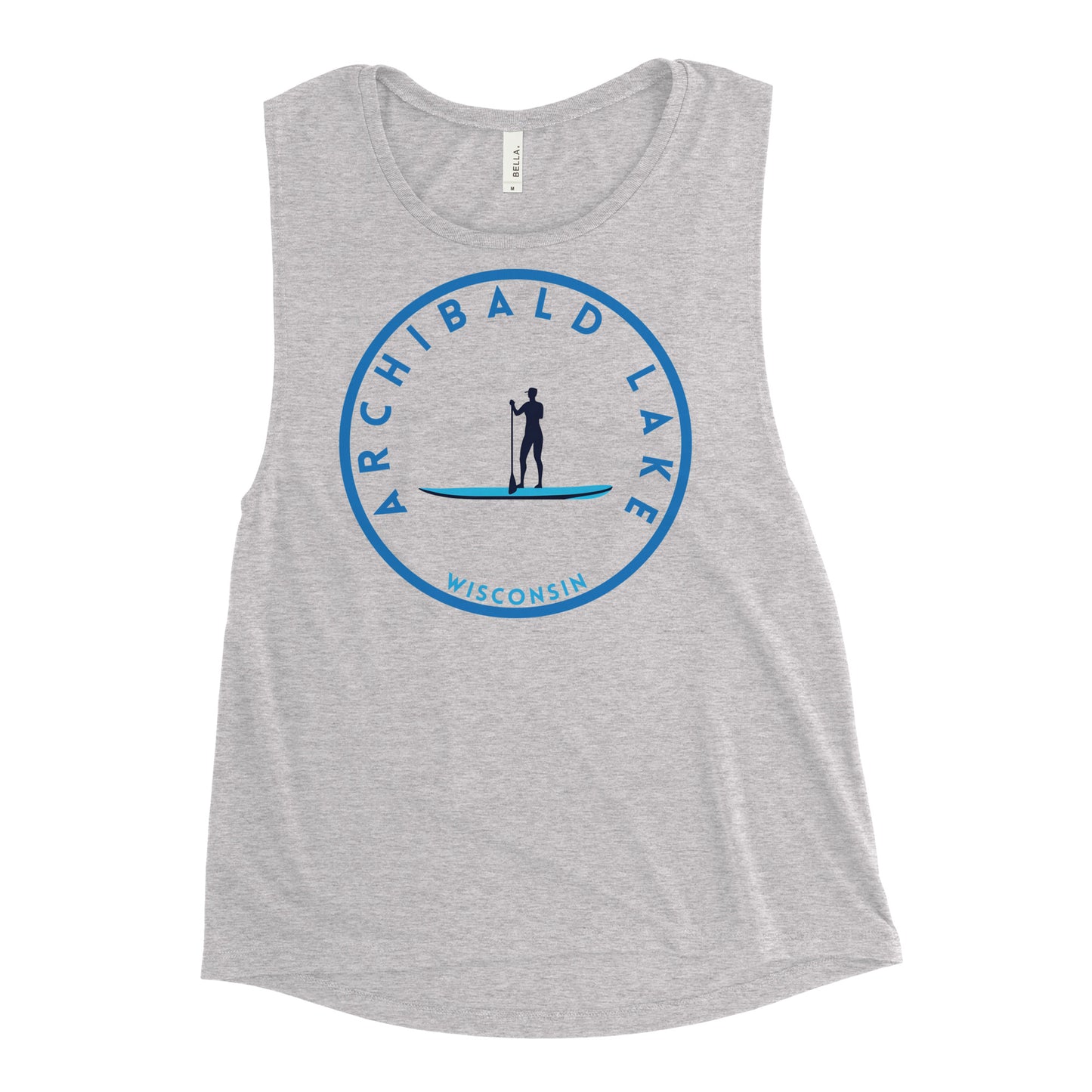 Archibald Lake Wisconsin Freshwater Paddle Ladies’ Muscle Tank