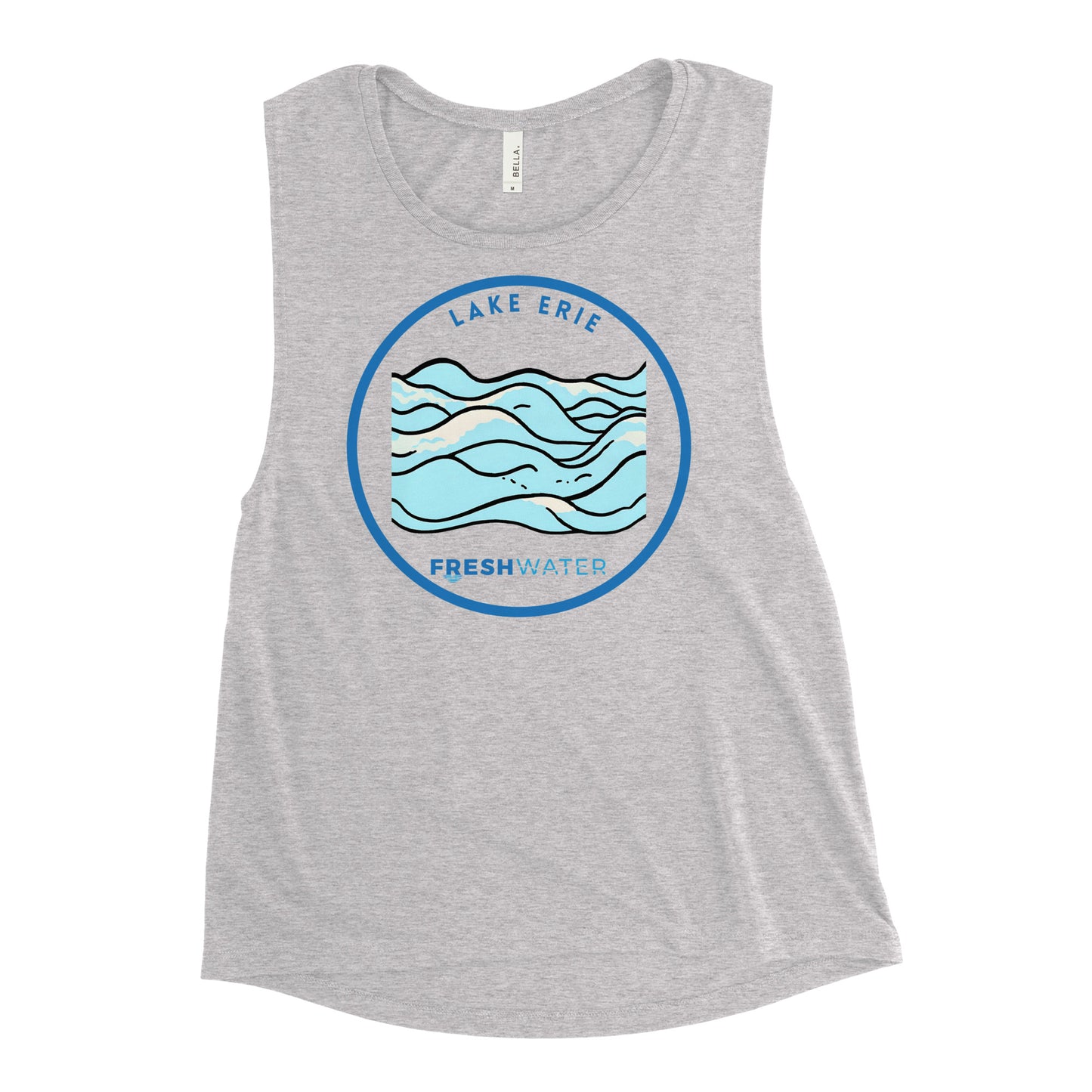 Lake Erie Great Lakes Freshwater Waves Ladies’ Muscle Tank