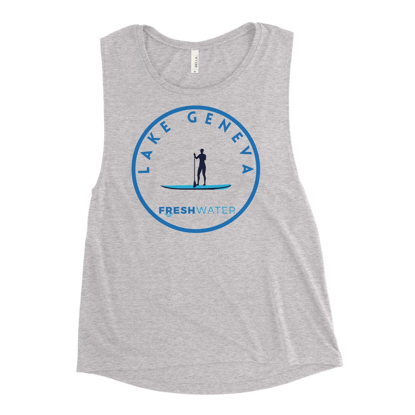 Lake Geneva Wisconsin Freshwater Paddle Ladies’ Muscle Tank
