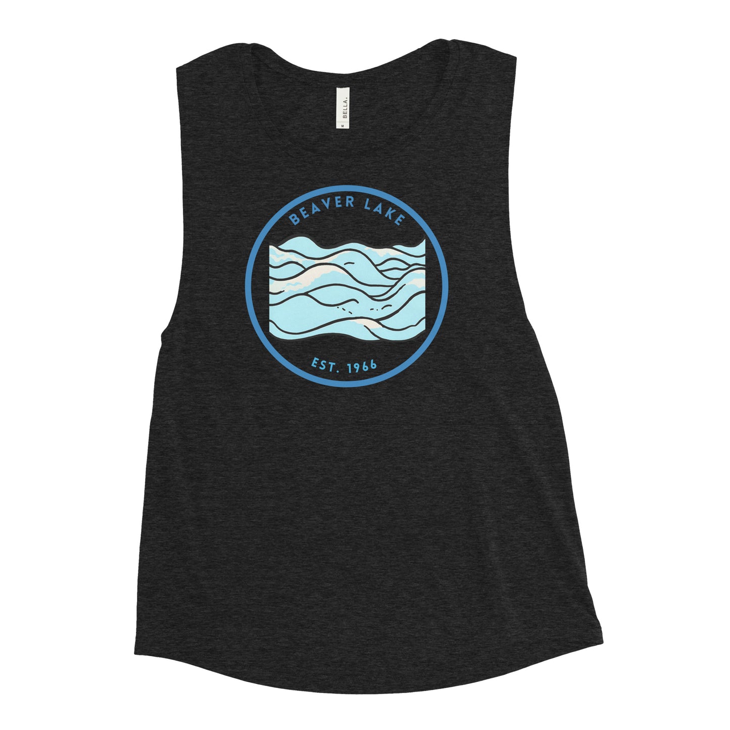 Beaver Lake Arkansas Freshwater Waves Ladies’ Muscle Tank