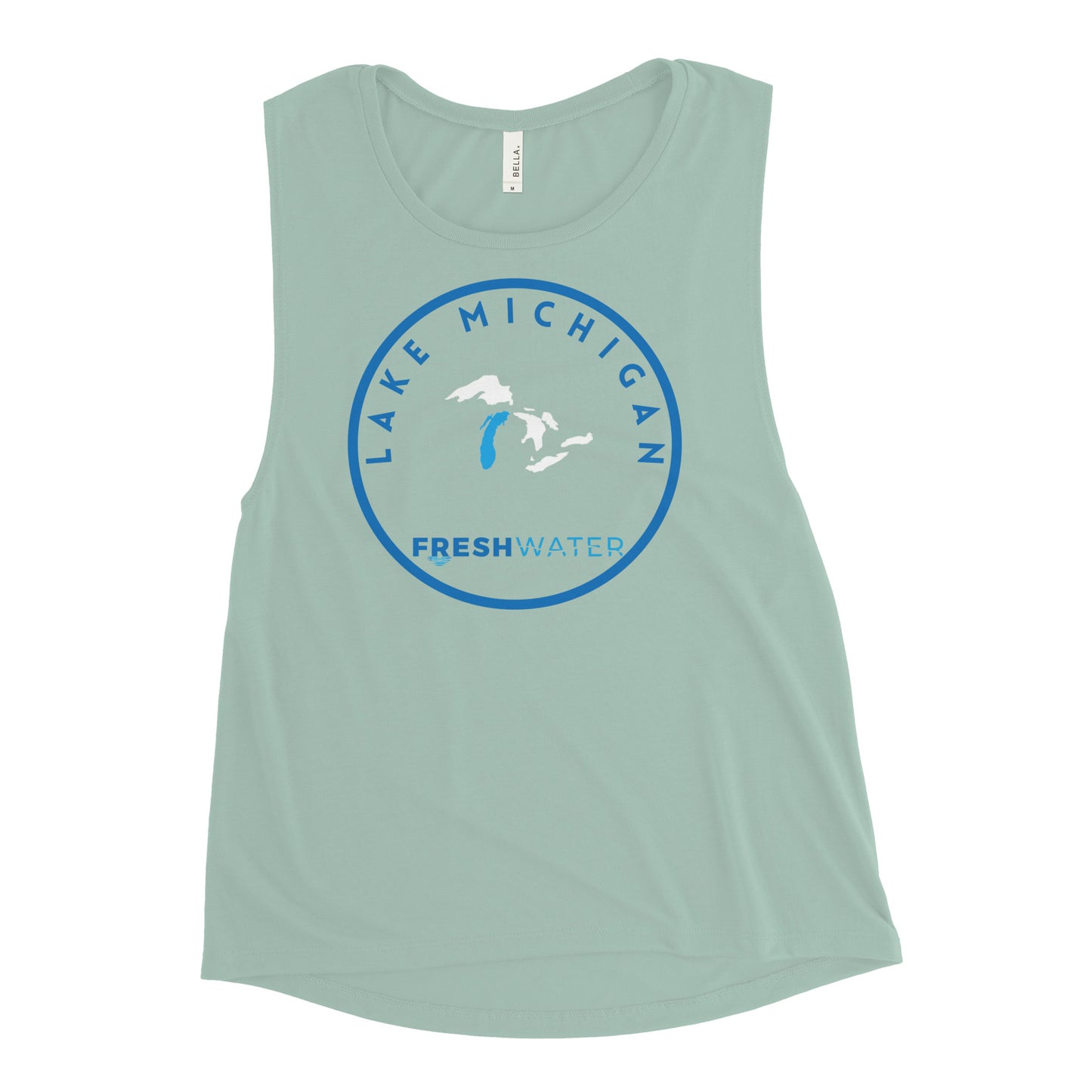 Lake Michigan Freshwater Great Lakes Ladies’ Muscle Tank