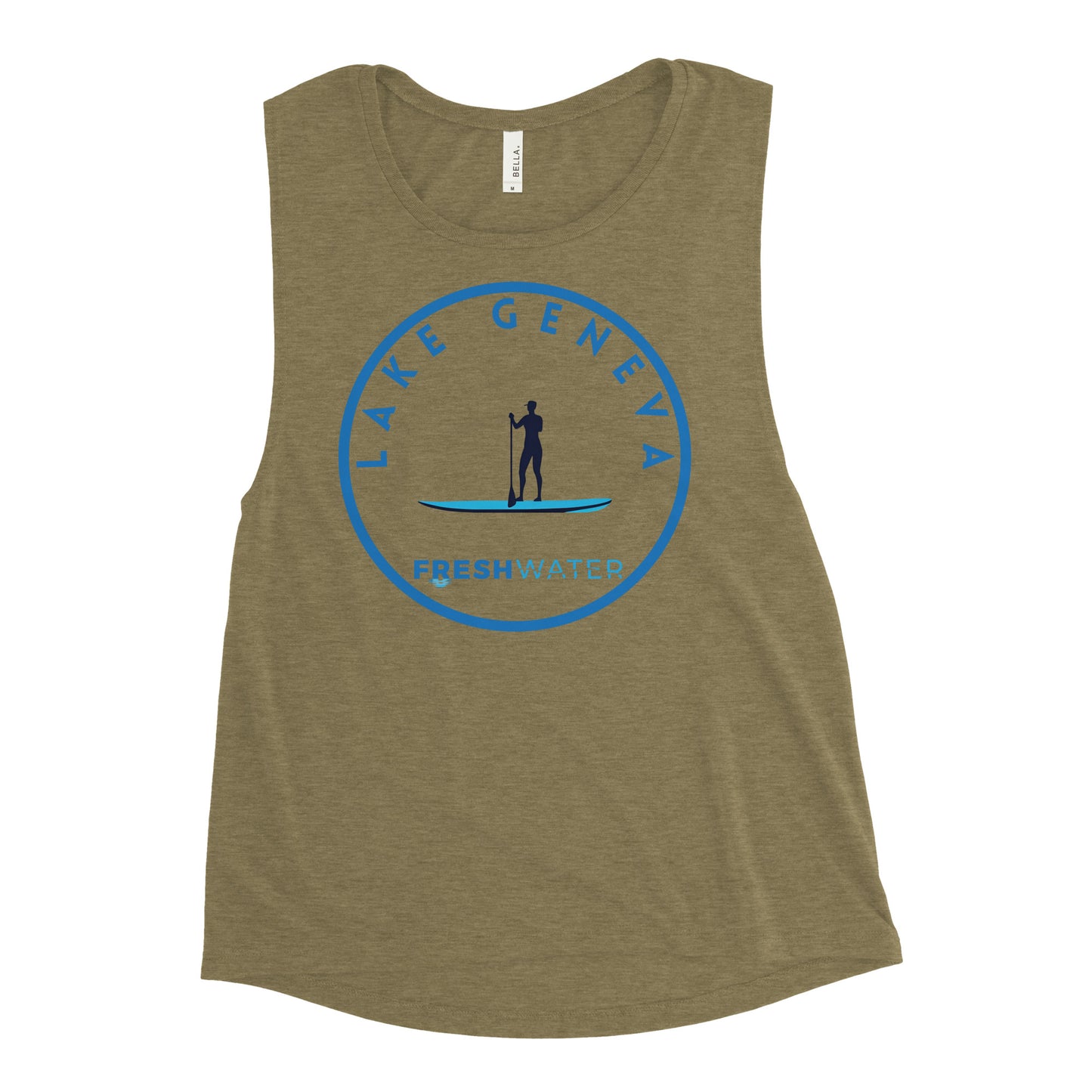 Lake Geneva Wisconsin Freshwater Paddle Ladies’ Muscle Tank