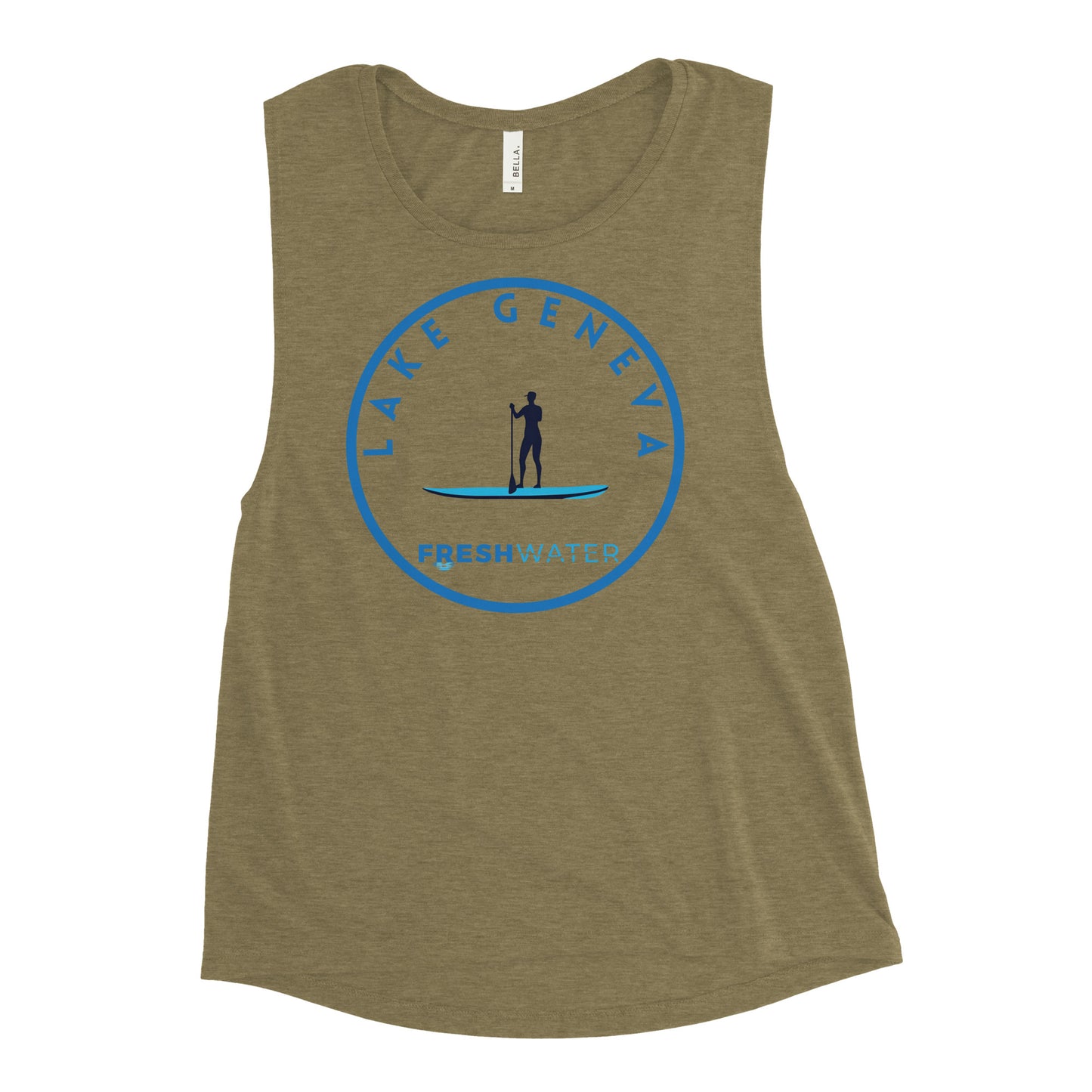 Lake Geneva Wisconsin Freshwater Paddle Ladies’ Muscle Tank