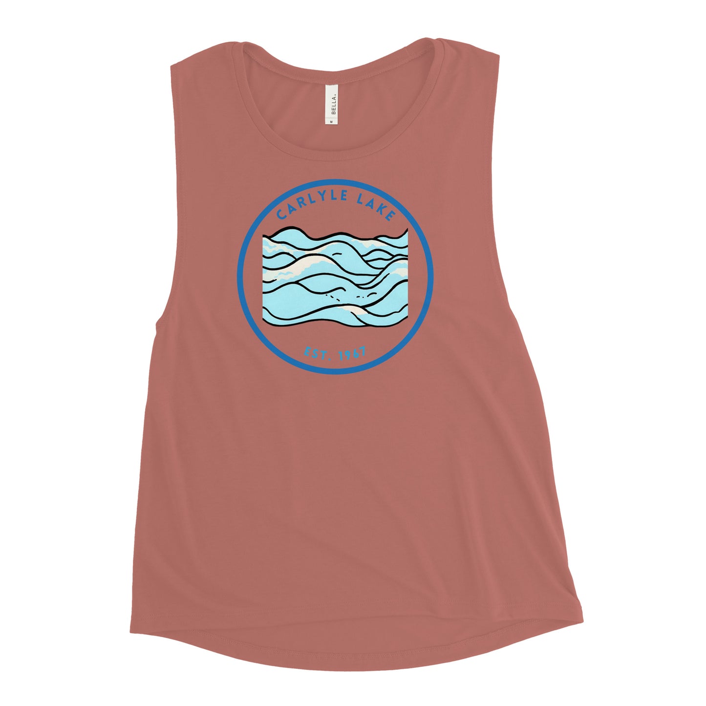 Carlyle Lake Illinois Freshwater Waves Ladies’ Muscle Tank