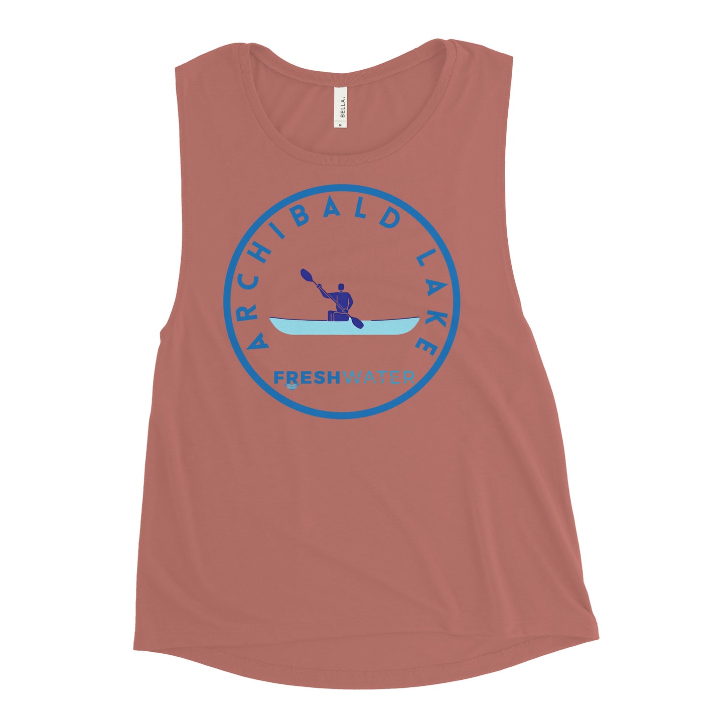 Archibald Lake Wisconsin Freshwater Kayak Ladies’ Muscle Tank