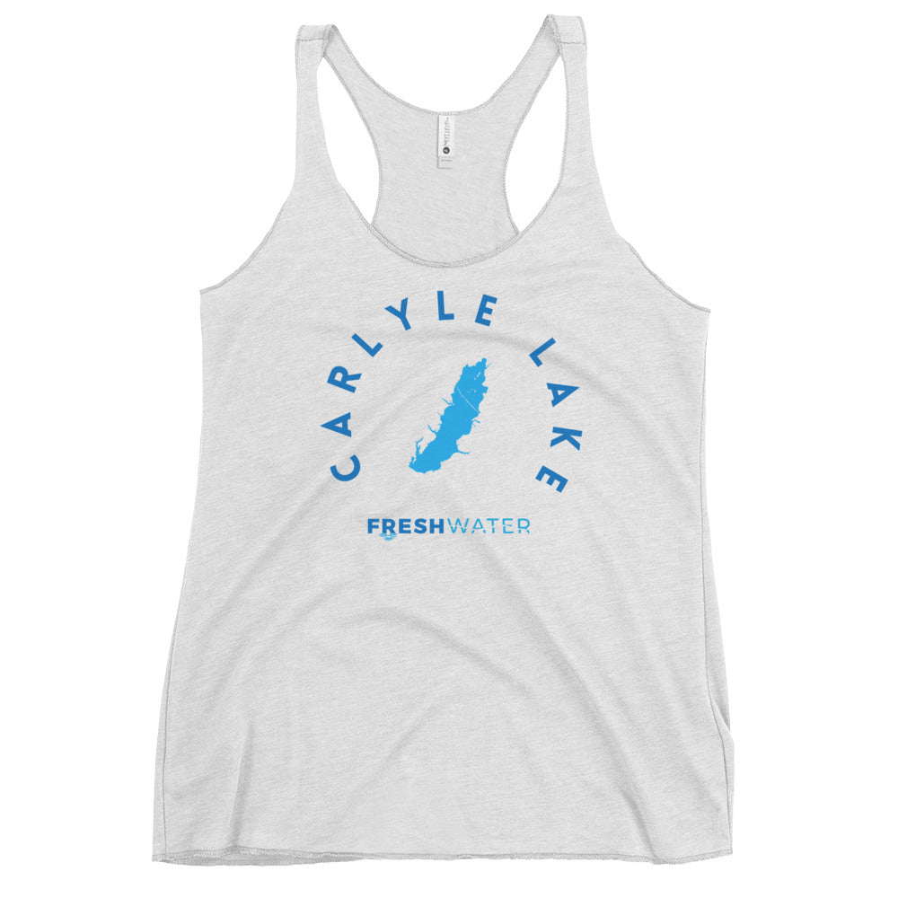 Carlyle Lake Illinois Freshwater Blue Women's Racerback Tank