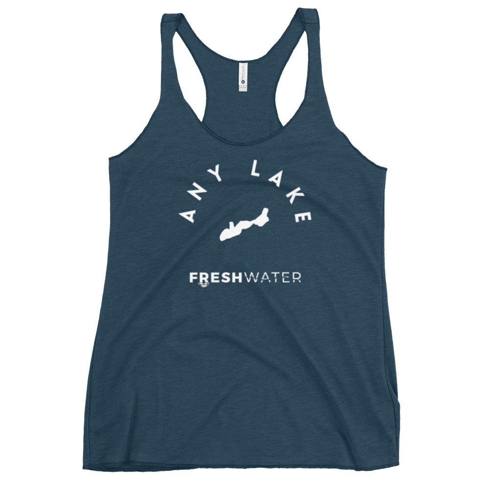 Custom Freshwater BW Women's Racerback Tank