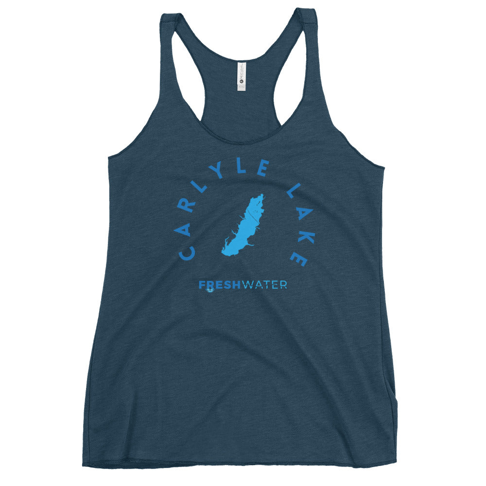Carlyle Lake Illinois Freshwater Blue Women's Racerback Tank