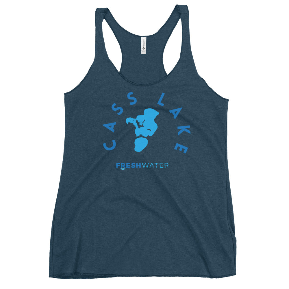 Cass Lake Minnesota Freshwater Blue Women's Racerback Tank