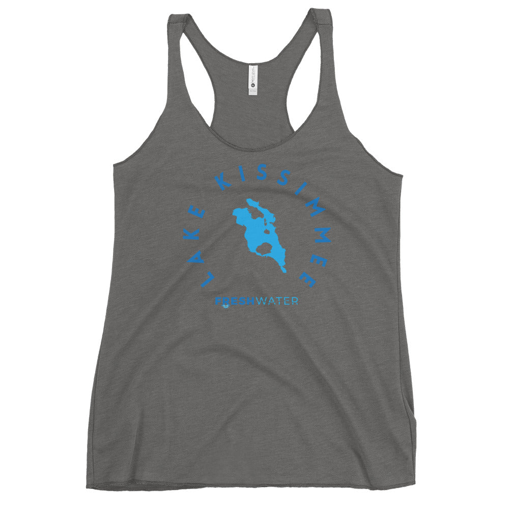Lake Kissimmee Florida Freshwater Blue Women's Racerback Tank