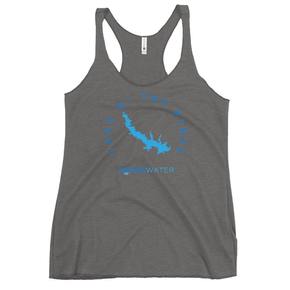 Lake O' the Pines Texas Freshwater B Women's Racerback Tank