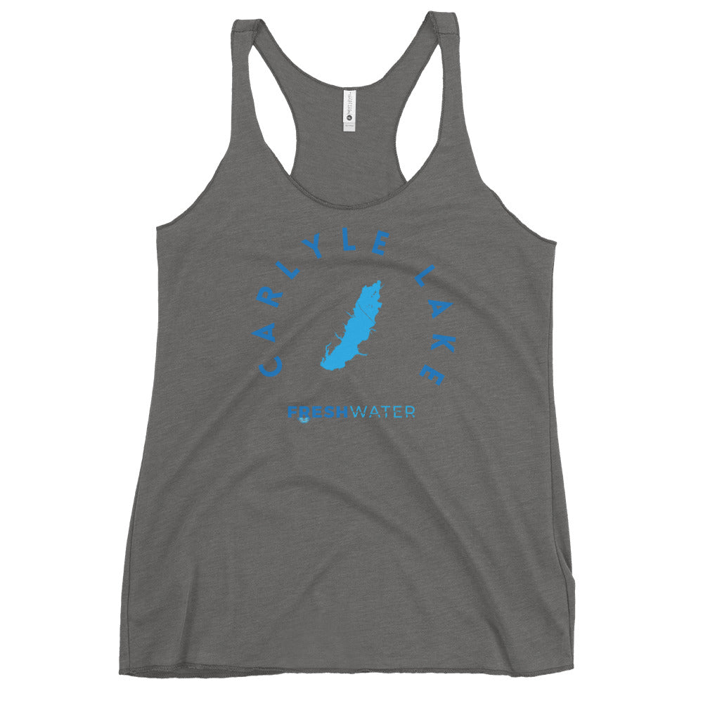 Carlyle Lake Illinois Freshwater Blue Women's Racerback Tank