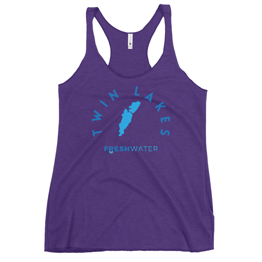 Twin Lakes Wisconsin Freshwater Blue Women's Racerback Tank