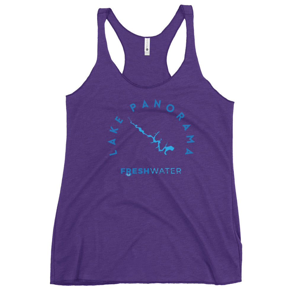 Lake Panorama Freshwater Blue Women's Racerback Tank