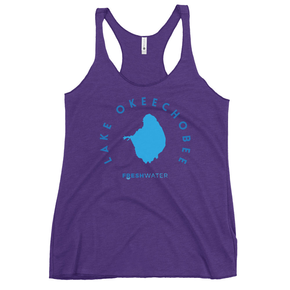 Lake Okeechobee Freshwater Blue Women's Racerback Tank