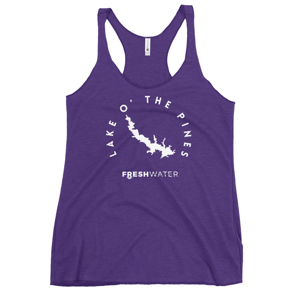 Lake O' the Pines Texas Freshwater WB Women's Racerback Tank
