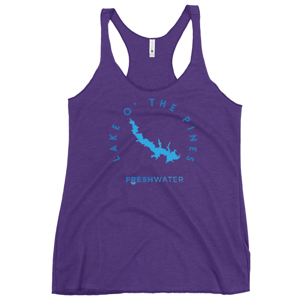 Lake O' the Pines Texas Freshwater B Women's Racerback Tank
